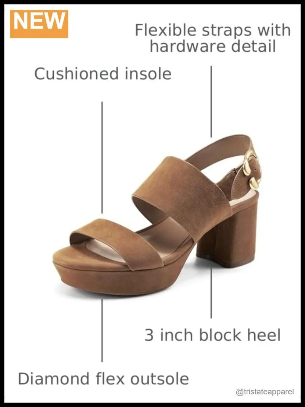 Aerosoles Platform Heeled Sandal with Adjustable Slingback Strap and Cushioned